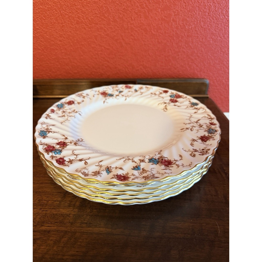 Minton Set Of 6 Ancestral Dinner Plates Excellent